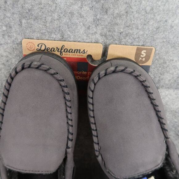 Dearfoams Shoes Mens 7.5 Slippers Microsuede Moccasin Loafer Memory Foam Comfort - Picture 7 of 11